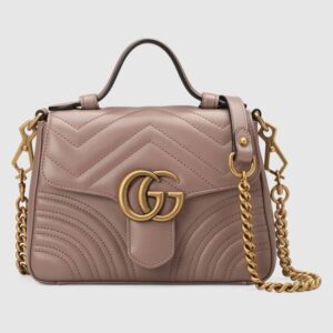 Gucci Marmont Mini Top Handle Bag - Dust Pink