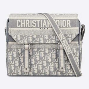 Dior Unisex Diorcamp Bag Oblique Embroidery Embroidered Canvas Messenger Bag