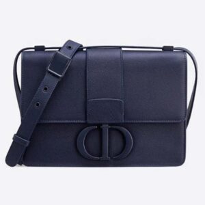 DIOR 30 Montaigne Bag in Ultramatte Grained Calfskin-Navy