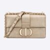 DIOR 30 Montaigne Chain Bag Microcannage Calfskin Flap Closure Gold