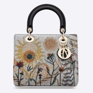 DIOR Medium Lady Dior Jardin Au Crépuscule Bag Multicolor Calfskin