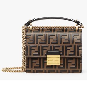 Fendi Women Kan U Small Brown Leather Mini-Bag FF
