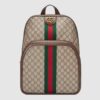 Gucci GG Unisex Ophidia GG Medium Backpack in Beige/Ebony GG Supreme Canvas
