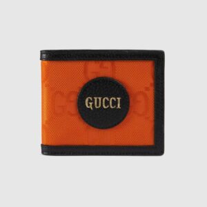 Gucci Unisex Gucci Off The Grid Billfold Wallet GG Nylon Orange