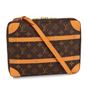 Louis Vuitton LV Men Soft Trunk Messenger MM in Iconic Monogram Canvas-Brown