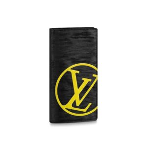 Louis Vuitton LV Unisex Brazza Wallet Cowhide Leather Yellow