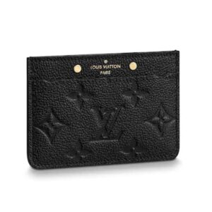 Louis Vuitton LV Unisex Card Holder Monogram Empreinte Leather Black