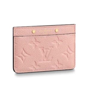 Louis Vuitton LV Unisex Card Holder Monogram Empreinte Leather Pink