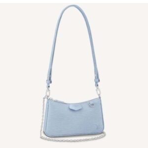 Louis Vuitton LV Unisex Easy Pouch On Strap Epi Embossed Supple Grained Cowhide Leather Blue