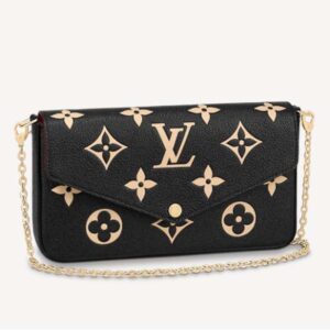 Louis Vuitton LV Unisex Félicie Pochette Monogram Empreinte Embossed Supple Grained Cowhide Black