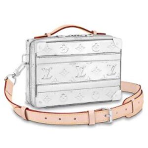 Louis Vuitton LV Unisex Handle Trunk Monogram Mirror Coated Canvas Natural Cowhide