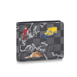 Louis Vuitton LV Unisex Slender Wallet in Damier Graphite Coated Canvas