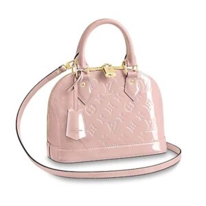 Louis Vuitton LV Women Alma BB Handbag in Patent Leather Pink