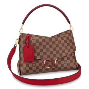 Louis Vuitton LV Women Beaubourg Bag in Damier Ebene Canvas Red