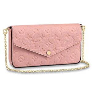 Louis Vuitton LV Women Félicie Pochette Bag in Monogram Empreinte Leather Pink