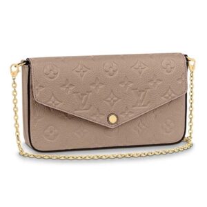 Louis Vuitton LV Women Félicie Pochette Monogram Empreinte Leather Sandy