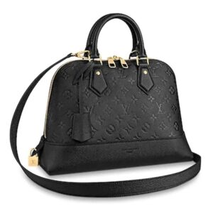 Louis Vuitton LV Women Neo Alma PM Handbag Embossed Monogram Leather Black