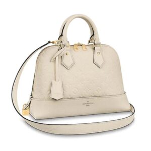 Louis Vuitton LV Women Neo Alma PM Handbag Embossed Monogram Leather White