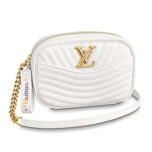 Louis Vuitton LV Women New Wave Camera Bag in Quilted Calf Leather White