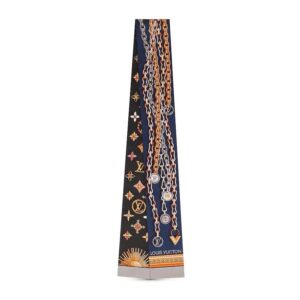 Louis Vuitton LV Women Silk Vendôme Bandeau with Monogram Flowers and Sun Navy