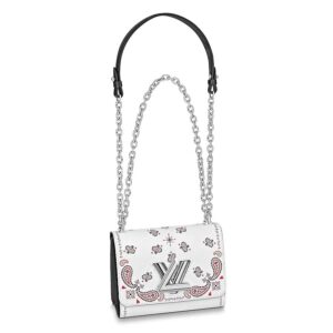 Louis Vuitton LV Women Twist PM Handbag in Epi Leather-White