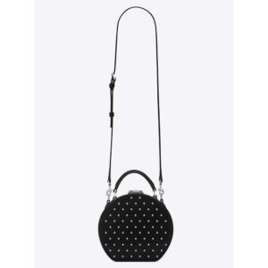 Saint Laurent YSL Women Mica Box Leather All Over Studs