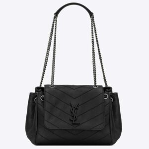 Saint Laurent YSL Women Small Nolita Bag in Vintage Leather-Black