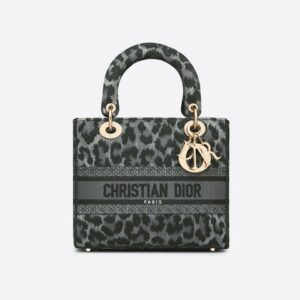 Dior Gray Medium Lady D-Lite Bag