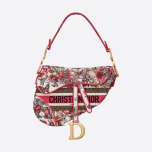 Dior Multicolor Butterfly Saddle Bag