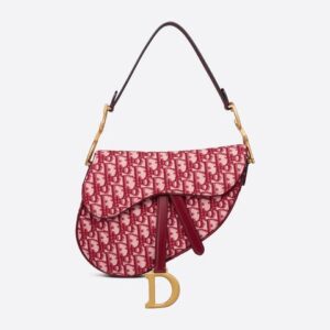 Dior Burgundy Saddle Bag