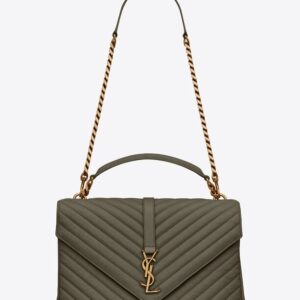 YSL College Large Chain Bag in Quilted Leather Bag
