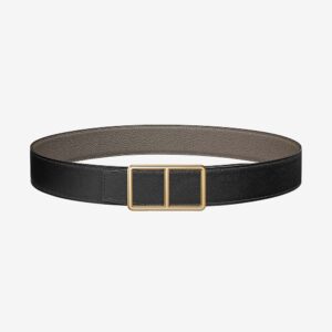 Hermes Men Officier Belt Buckle & Reversible Leather Strap 38 mm Grey